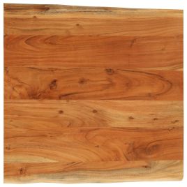 Table Top 40x40x3.8 cm Rectangular Solid Wood Acacia Live Edge