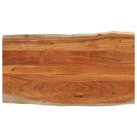 Table Top 120x60x3.8 cm Rectangular Solid Wood Acacia Live Edge