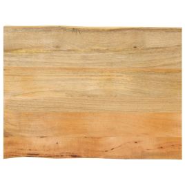 Table Top 90x60x2.5 cm Live Edge Solid Wood Mango - vid-370717