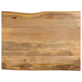 Table Top 90x80x2.5 cm Live Edge Solid Wood Mango - vid-370723