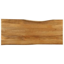 Table Top 140x60x2.5 cm Live Edge Solid Wood Mango