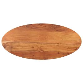 Table Top 140x60x3.8 cm Oval Solid Wood Acacia
