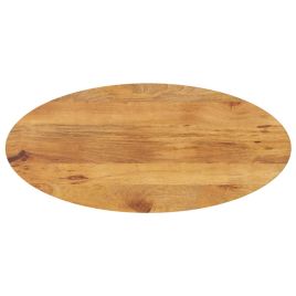 Table Top 140x50x2.5 cm Oval Solid Wood Mango - vid-370865
