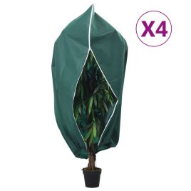 VOWICK Plant Fleece Covers with Zip 4 pcs 70 gsm 1.55x1.55 m