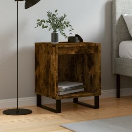 Bedside Table - PHOENIX Tyra Nightstand Smoked Oak 40cm