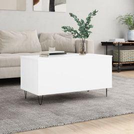 Coffee Table White 90x44.5x45 cm Engineered Wood