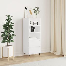 Highboard White 40x36x110 cm Engineered Wood
