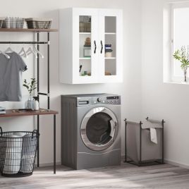 Wall Mounted Cabinet White 69.5x34x90 cm Engineered Wood