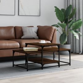 Coffee Table Brown Oak 102x60x45 cm Engineered Wood