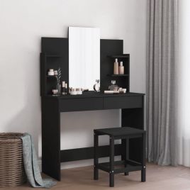 Dressing Table - SEOUL Dresser Black 96cm