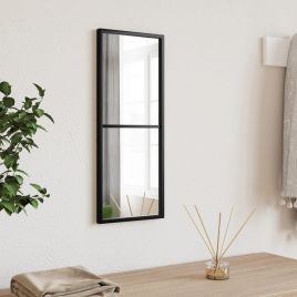 Wall Mirror Black 20x50cm Rectangle Iron