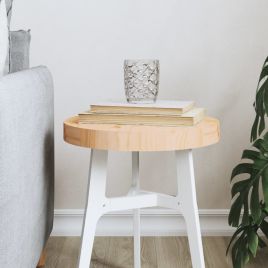 Table Top Round Ã˜30x3 cm Solid Wood Pine