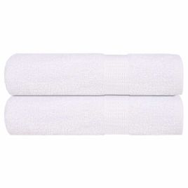 Bath Towels 2 pcs White 100x150 cm 360 gsm 100% Cotton