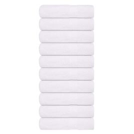 Bath Towels 10 pcs White 100x150 cm 360 gsm 100% Cotton