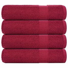Hand Towels 4 pcs Bordeaux 50x100 cm 360 gsm 100% Cotton