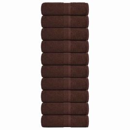 Soap Towels 10 pcs Brown 30x30 cm 360 gsm 100% Cotton