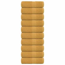 Soap Towels 10 pcs Gold 30x30 cm 360 gsm 100% Cotton