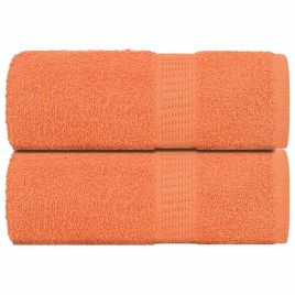 Guest Towels 2 pcs Orange 30x50 cm 360 gsm 100% Cotton