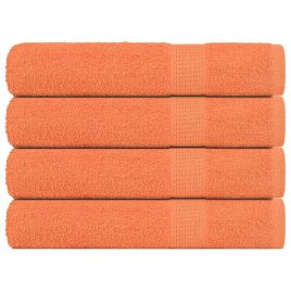 Sauna Towels 4 pcs Orange 80x200 cm 360 gsm 100% Cotton