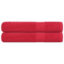 Sauna Towels 2 pcs Red 80x200 cm 360 gsm 100% Cotton