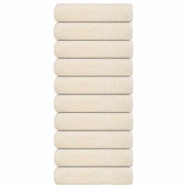 Bath Towels 10 pcs Cream 100x150 cm 360 gsm 100% Cotton