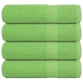 Bath Towels 4 pcs Apple Green 100x150 cm 360 gsm 100% Cotton