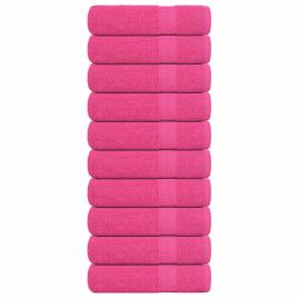 Hand Towels 10 pcs Pink 50x100 cm 360 gsm 100% Cotton