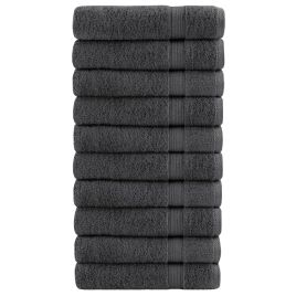 SOLMERE Premium Shower Towels 10Pieces Anthracite 70x140cm 600gsm