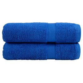SOLMERE Premium Hand Towels 2Pieces Blue 50x100cm 600gsm