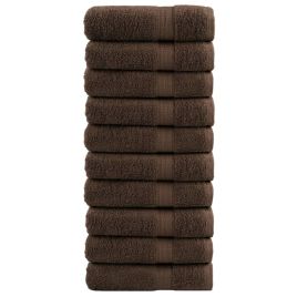 SOLMERE Premium Hand Towels 10Pieces Brown 50x100cm 600gsm