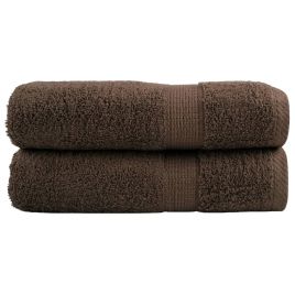 SOLMERE Premium Bath Towels 2Pieces Brown 100x150cm 600gsm