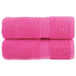 SOLMERE Premium Guest Towels 2 Pieces Pink 30x50 cm 600 gsm
