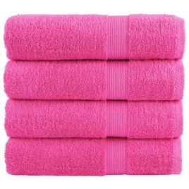SOLMERE Premium Shower Towels 4 Pieces Pink 70x140 cm 600 gsm
