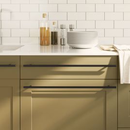 Cabinet Handles 10 Pcs Black 480mm Stainless Steel