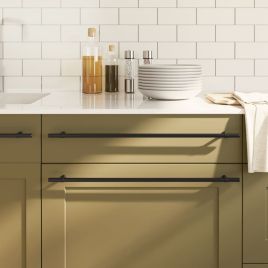 Cabinet Handles 20 Pcs Black 480mm Stainless Steel