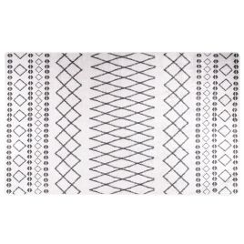Rug Washable Black and White 120x170cm Anti Slip
