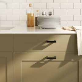 Cabinet Handles 10 Pcs Black 64mm Stainless Steel