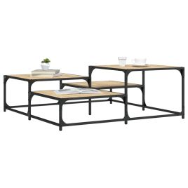 Coffee Table Sonoma Oak 107x107x40 cm Engineered Wood