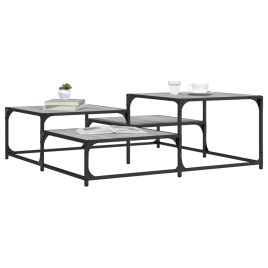 Coffee Table Grey Sonoma 107x107x40 cm Engineered Wood