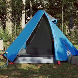 Camping Tent 2 Persons Blue 267x154x117 cm 185T Taffeta