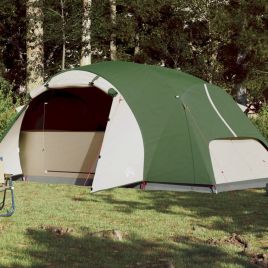 Camping Tent 8 Persons Green 360x430x195 cm 190T Taffeta