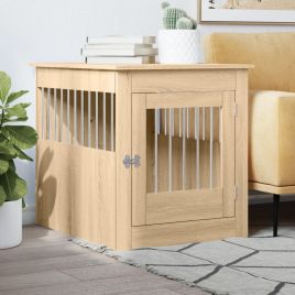 Dog Crate Furniture Sonoma Oak 64.5x80x71 cm Engineered Wood