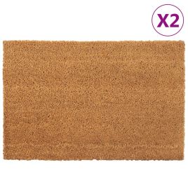 Door Mats 2 pcs Natural 40x60 cm Tufted Coir - vid-155558