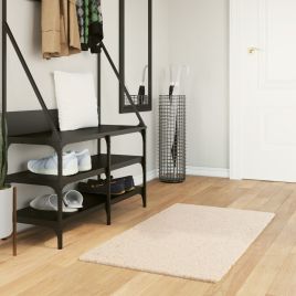 Rug HUARTE Short Pile Soft and Washable Beige 60x110 cm