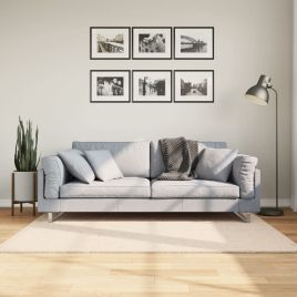 Rug Short Pile Soft and Washable Beige 120x170cm