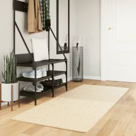 Rug Short Pile Soft and Washable Cream 80x200cm