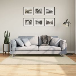 Rug Short Pile Soft and Washable Cream 120x170cm