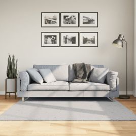 Rug Short Pile Soft and Washable Grey 160x160cm