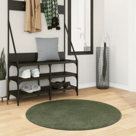 Rug HUARTE Short Pile Soft and Washable Forest Green 100 cm