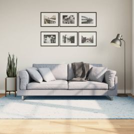 Rug Short Pile Soft and Washable Blue 160x230cm